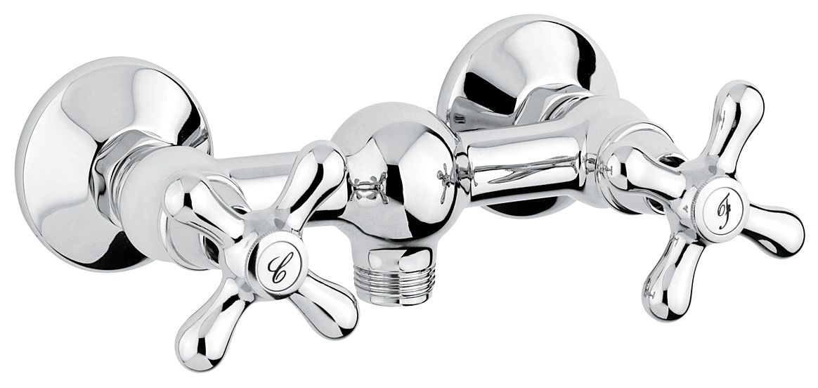 Emmevi Deco Classic, смеситель для душа, белый-хром