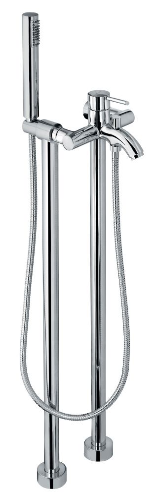 Emmevi Piper, напольный смеситель для ванной с ручным душем, цвет хром