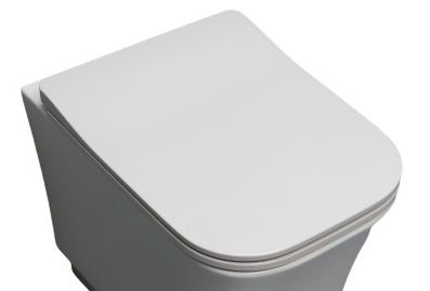 White Ceramic Idea, быстросъемное тонкое сиденье с микролифтом, цвет черный матовый