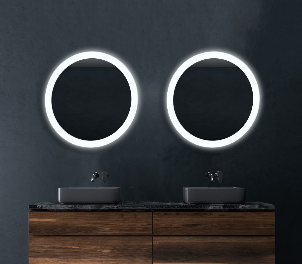Xpertials Lumix, зеркало Ø90 см, 1 датчик: LED подсветка с регулировкой яркости