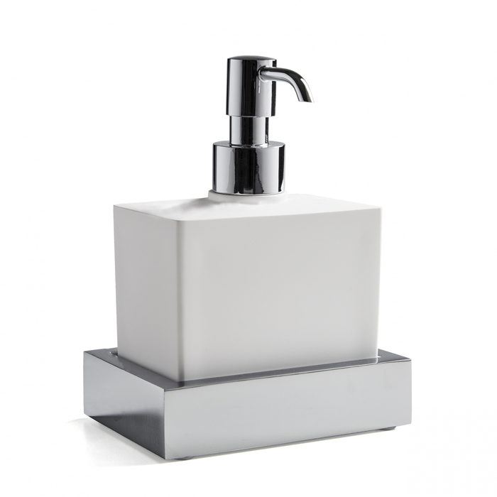 3SC SK 3.0 Дозатор настольный, композит Solid Surface, цвет: белый/хром