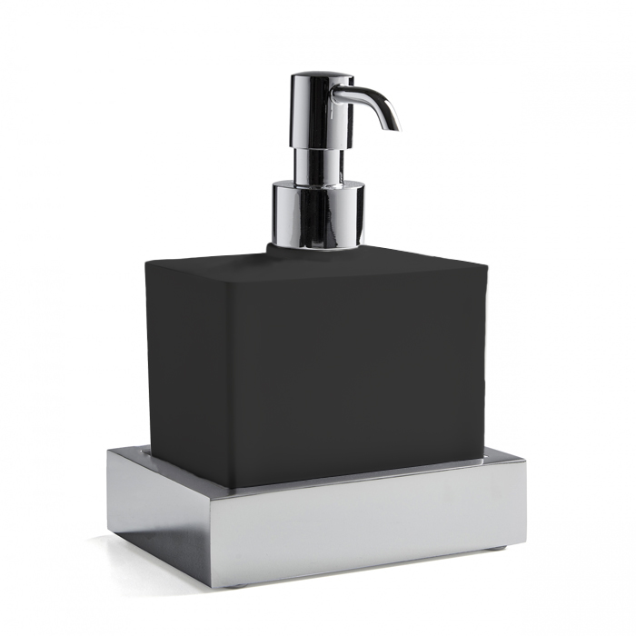 3SC SK 3.0 Дозатор подвесной, композит Solid Surface, цвет: чёрный/хром