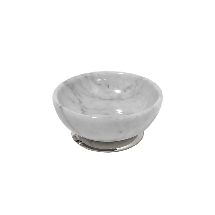 3SC Elegance Мыльница настольная, цвет: мрамор bianco carrara/хром