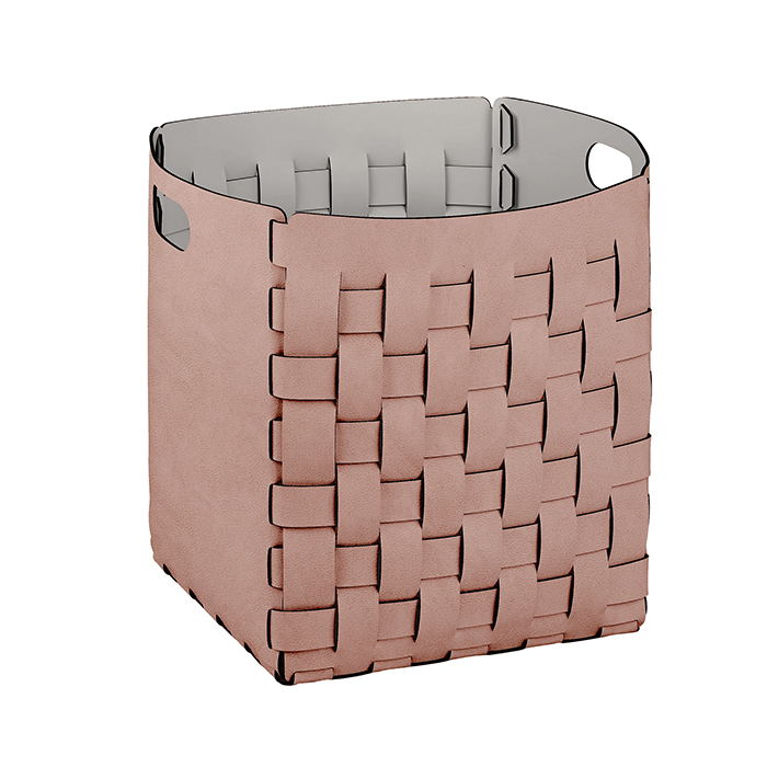 ADJ Корзинка Bottega, 35x35xH40 см., цвет: пепельная роза/устричный