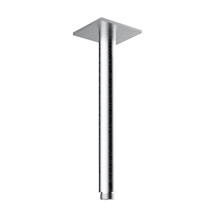 Almar 316 Stainless Steel Кронштейн для верхнего душа, потолочный, 20 см с квадратным отражателем, цвет: нержавеющая сталь брашированная AISI 316