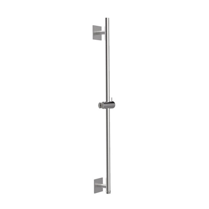 Almar 316 Stainless Steel Штанга душевая настенная 81см., с держателем для ручного душа и встроенным выводом, цвет: нержавеющая сталь брашированная AISI 316