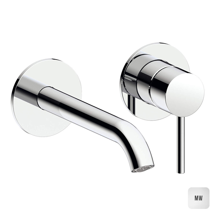 Almar Mixers Смеситель для раковины, настенный, цвет: белый матовый