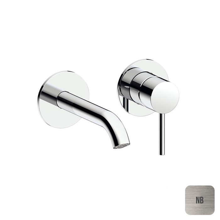 Almar Round Смеситель для раковины, настенный, цвет: Nickel Brushed