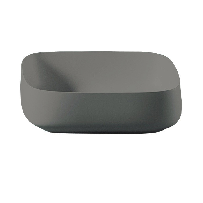 Artceram Cognac Раковина накладная Quadro 55x35 см, Saniglaze, цвет: grigio oliva