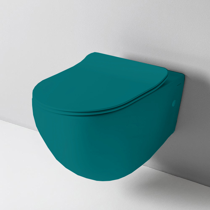 Artceram File 2.0 Унитаз подвесной 52х36cм., безободковый, с крепежом, цвет Green foresta
