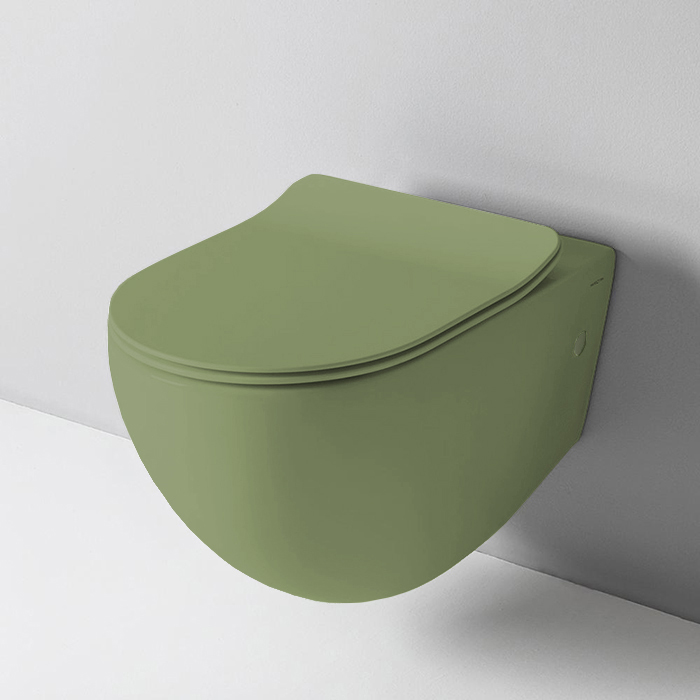 Artceram FILE 2.0 Унитаз подвесной 53х37см, безободковый, с крепежом, цвет: verde salvia