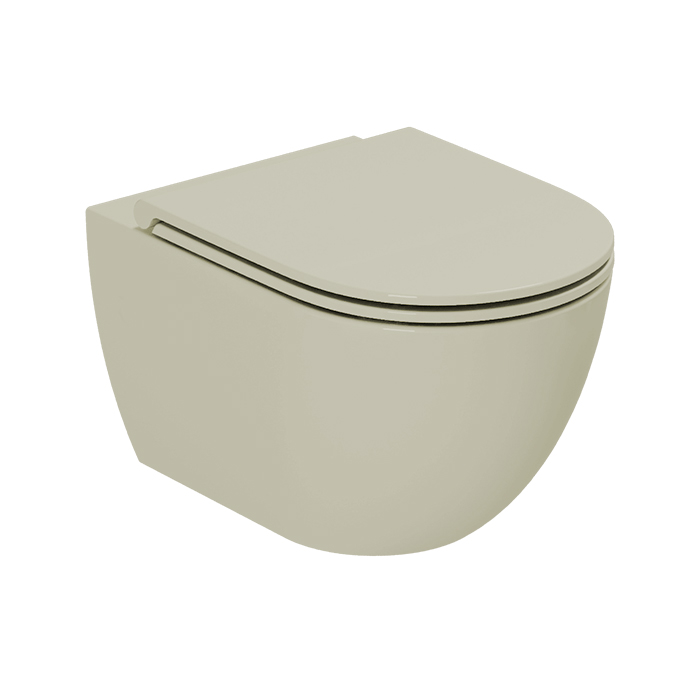Azzurra Comoda Унитаз подвесной безободковый 51,5x36 см, c креплением, Easy Clean, 3L Water Saving, цвет: Salvia