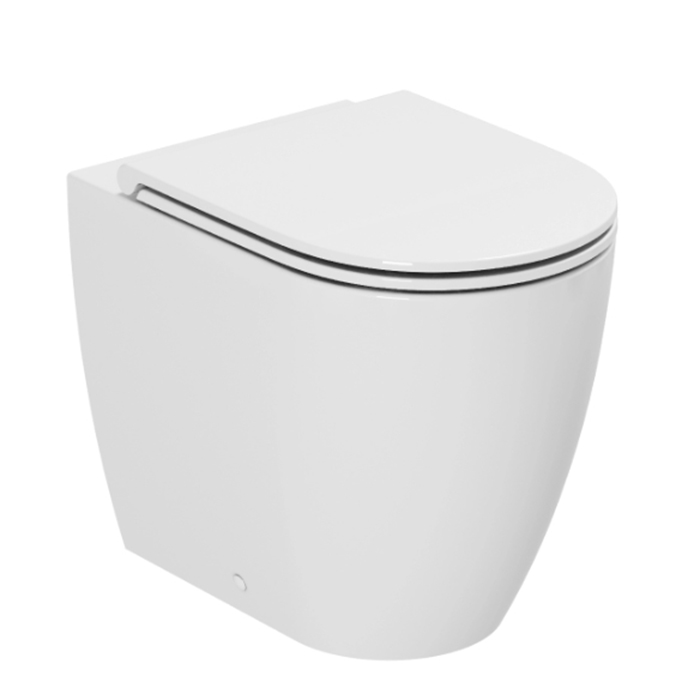 Azzurra Comoda Унитаз приставной 53x36xH42 см c креплением, Easy Clean, 3L Water Saving, цвет: Bianco lucido