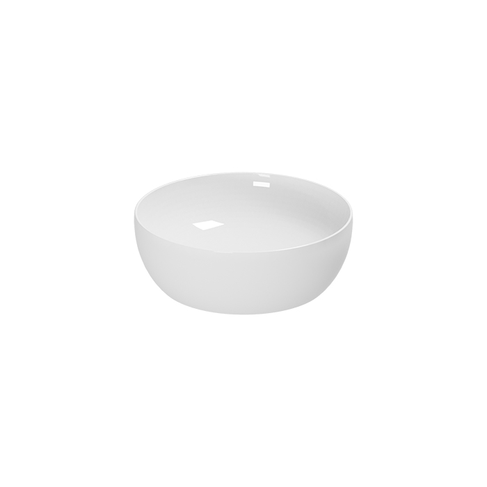 Azzurra Elegance Circle Раковина круглая накладная, Ø40xH14 см, без отв., без перелива, цвет: Bianco lucido