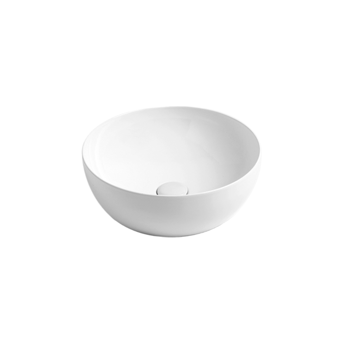 Azzurra Elegance Circle Раковина круглая накладная, Ø40xH14 см, без отв., без перелива, цвет: Cotone