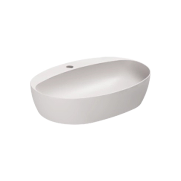 Azzurra Elegance Circle Раковина накладная, 60x42xH14 см, 1 отв., без перелива, цвет: Cenere