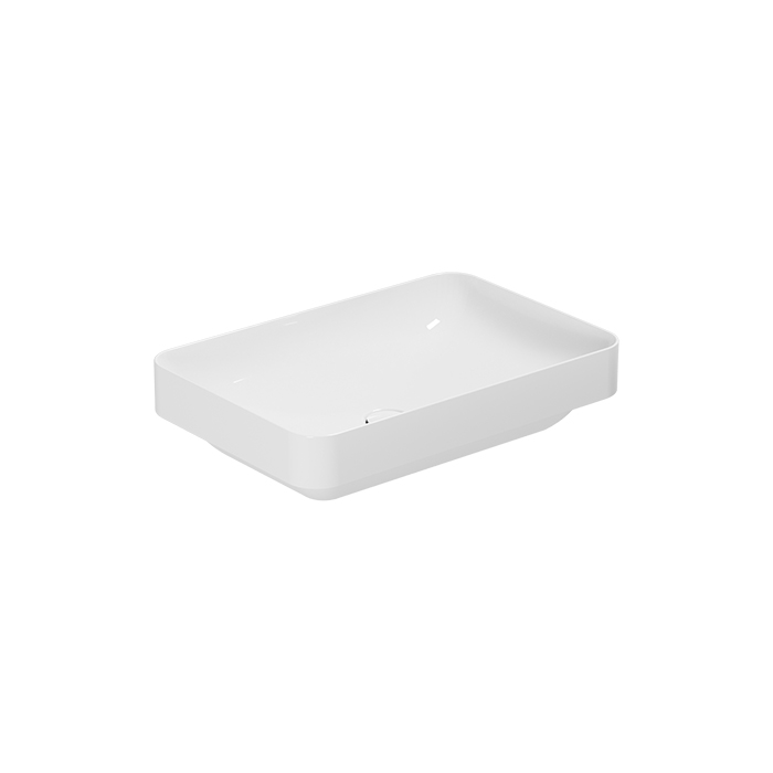 Azzurra Elegance Soft Раковина накладная/полувстраиваемая, 60x40xH14 см, без отв., цвет: Bianco lucido