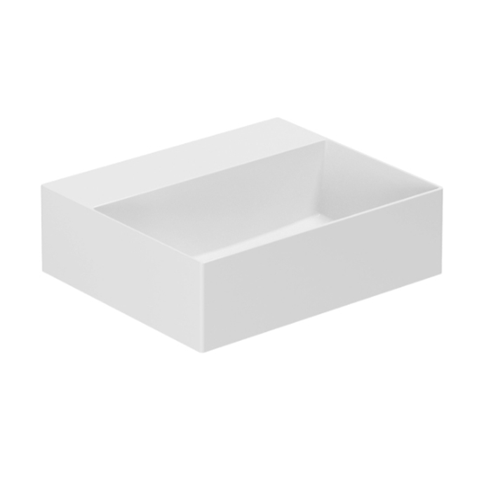 Azzurra Elegance Squared Раковина подвесная/накладная, 42x35xH12,5 см, без отв., цвет: Bianco lucido