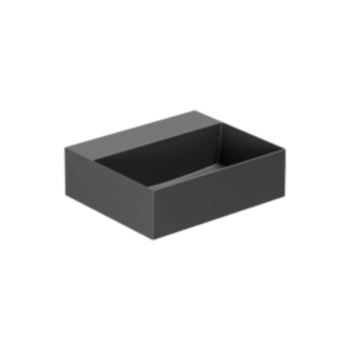 Azzurra Elegance Squared Раковина подвесная/накладная, 42x35xH12,5 см, без отв., цвет: Carbone