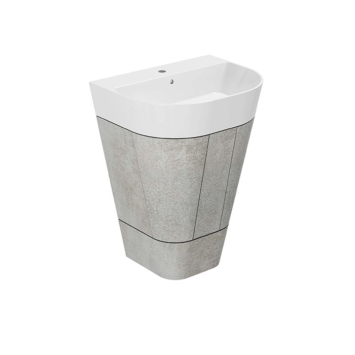Azzurra Forma Тумба напольная 60х47х84см, с 2 дверцами, с раковиной, цвет: Cement