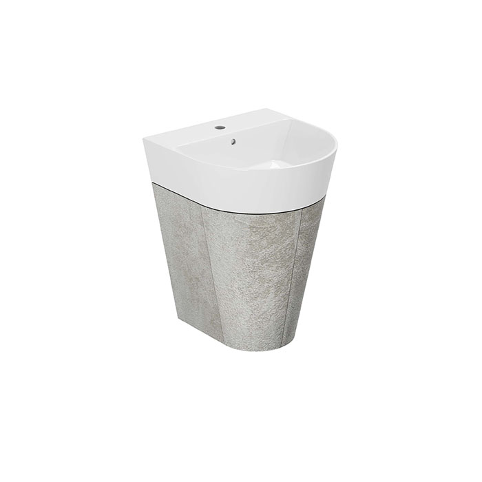 Azzurra Forma Тумба подвесная 50х47х65см, с 2 дверцами, с раковиной, цвет: Cement