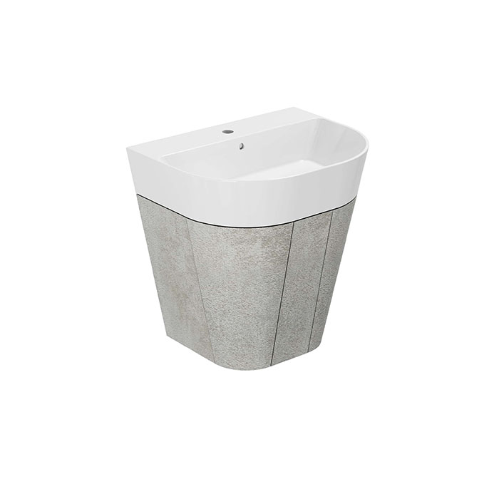 Azzurra Forma Тумба подвесная 60х47х64.5см, с 2 дверцами, с раковиной, цвет: Cement