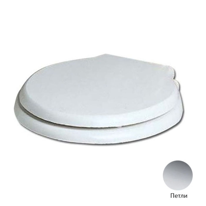 Azzurra Jubilaeum Сиденье для унитаза, микролифт, цвет: Bianco lucido/хром