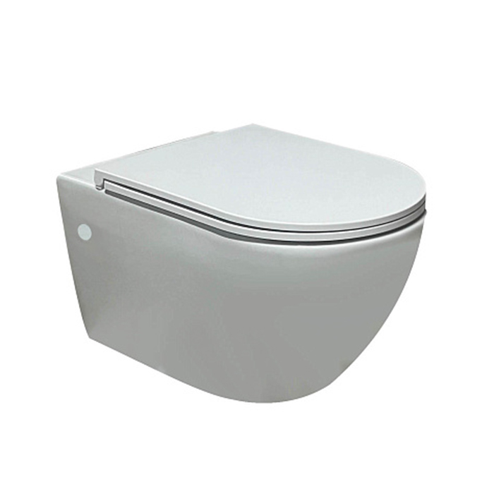 Azzurra Lilac Унитаз подвесной 56x36см, безободковый, смыв Tornado, цвет: белый глянцевый
