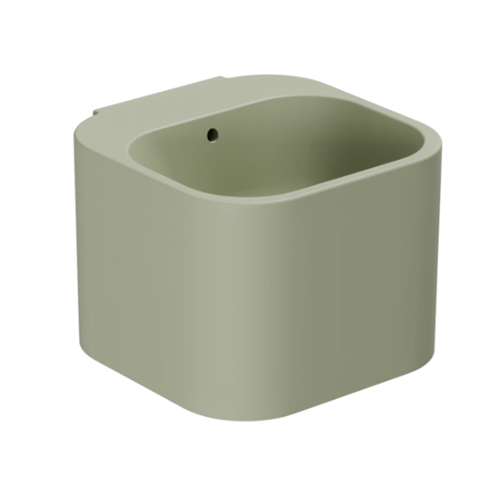Azzurra Tandem Раковина подвесная 44x43xH32 см, без отв., с переливом, цвет: Nature green