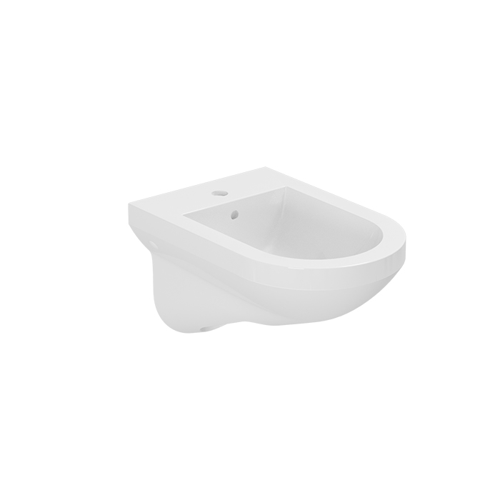Azzurra Thin Биде подвесное 56x36xH33 см с 1 отв. под смеситель, с креплением, цвет: Bianco lucido