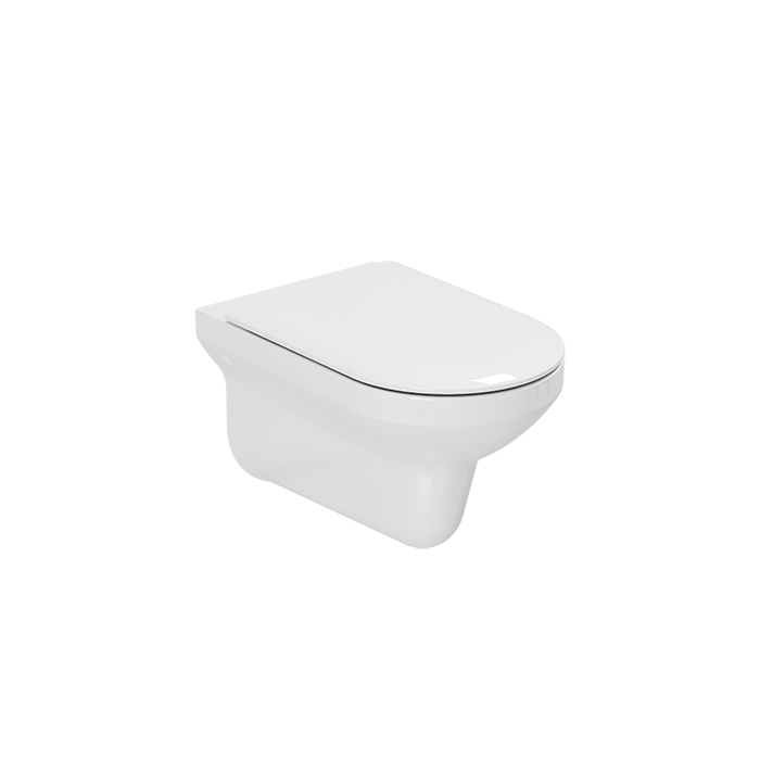 Azzurra Thin Унитаз подвесной 56x36xH33 см с сиденьем микролифт, цвет: Bianco lucido
