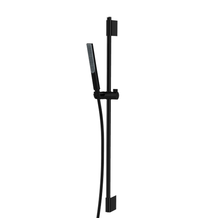 Bossini Apice Комплект для душа с штангой, ручным душем Slim и шлангом 1500 мм., цвет: черный матовый
