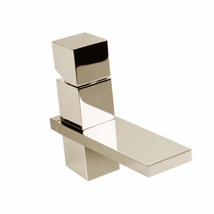 Bossini Cube Смеситель для раковины, на 1 отв., c заглушкой 1”1/4, цвет: никель шлифованный