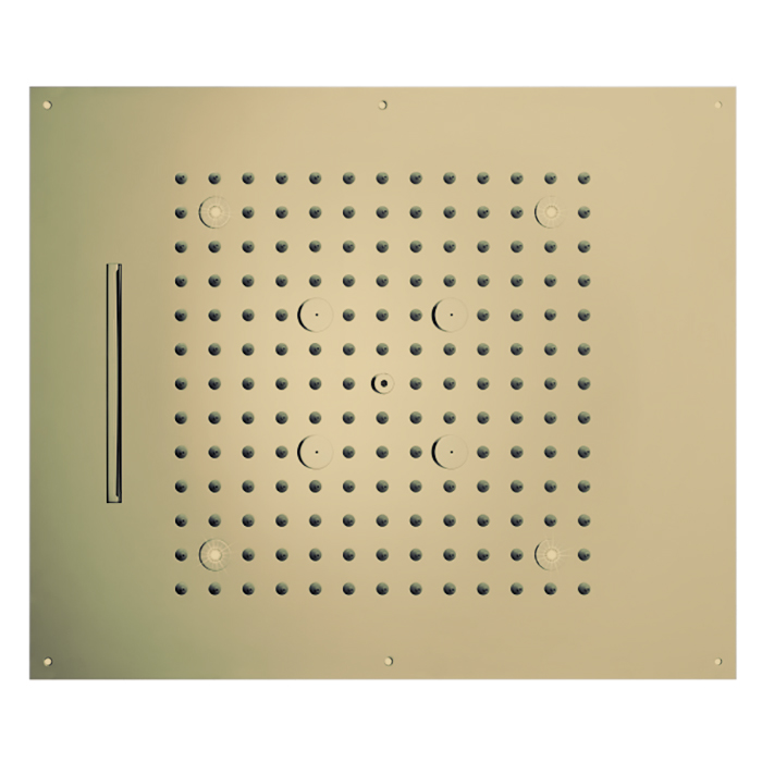 BOSSINI DREAM/3 Верхний душ 570 x 470 мм, 3 режима (дождь, каскад, туман), с 4 LED (белый), блок питания/управления, цвет: античная бронза