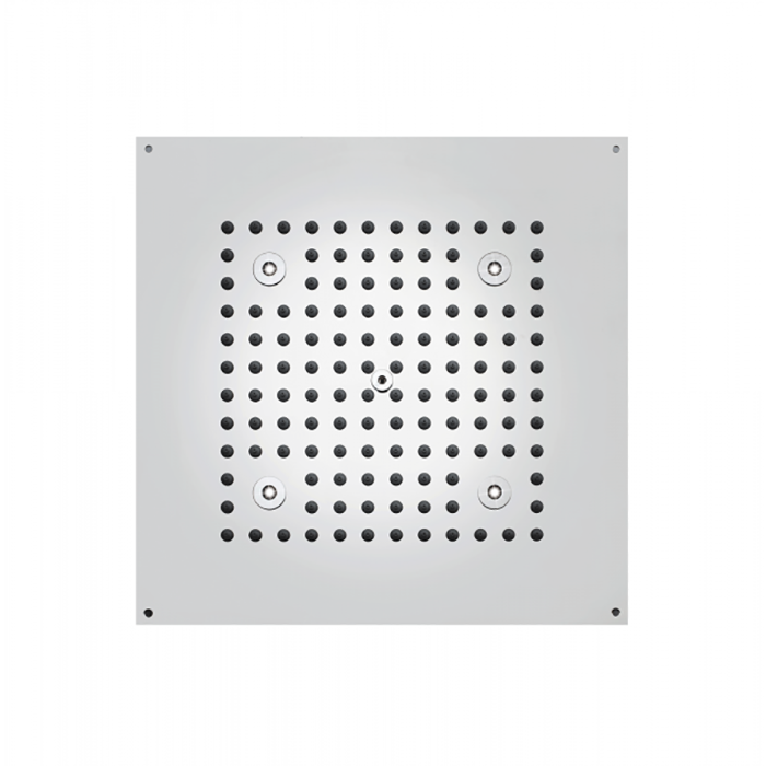 BOSSINI DREAM-CUBE Верхний душ 470 x 370 мм с 4 LED RGB, блок питания/управления, Cromoterapia, гибкая подводка, цвет: хром
