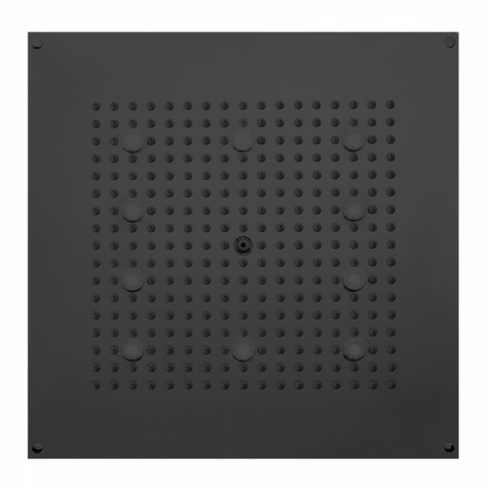 BOSSINI DREAM-CUBE Верхний душ 470 x 470 мм, с 10 LED (белый), блок питания/управления, цвет: черный матовый