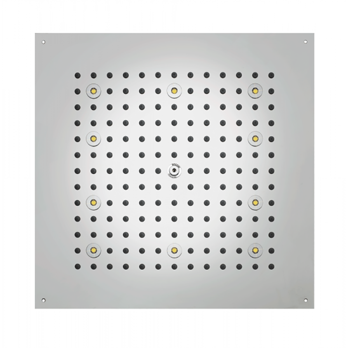 BOSSINI DREAM-CUBE Верхний душ 470 x 470 мм, с 8 LED  RGB, блок питания/управления, Cromoterapia, гибкая подводка, цвет: хром