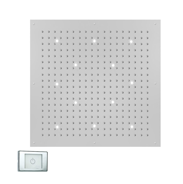 BOSSINI DREAM-XL CUBE Верхний душ 1000 x 1000 мм, с 12 LED (белый), блок питания/управления, цвет: хром