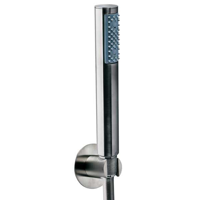 Bossini Nobu Комплект лейки из нержавеющей стали с фиксированным держателем и шлангом Cromolux 150 cm. , цвет: нержавеющая сталь
