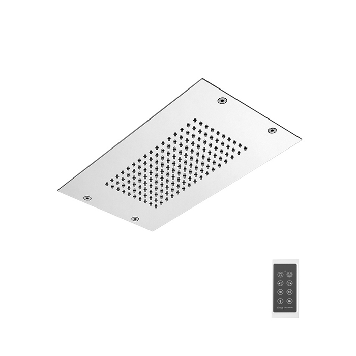 Carlo Frattini Wellness Верхний душ Modular 350х200 мм., встраиваемый в потолок, LED подсветка для хромотерапии с 8 цветами, цвет: хром