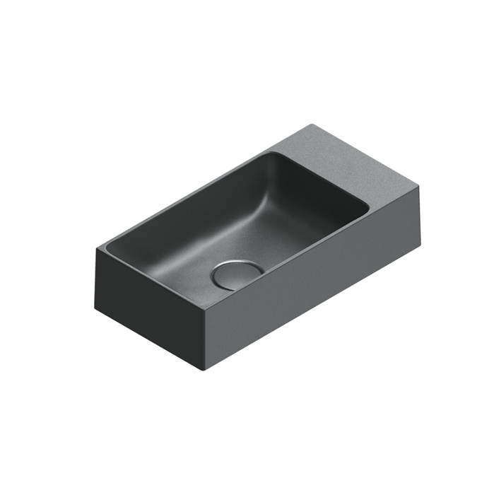 Catalano Premium Раковина 50x25см, без отв., цвет: черный матовый