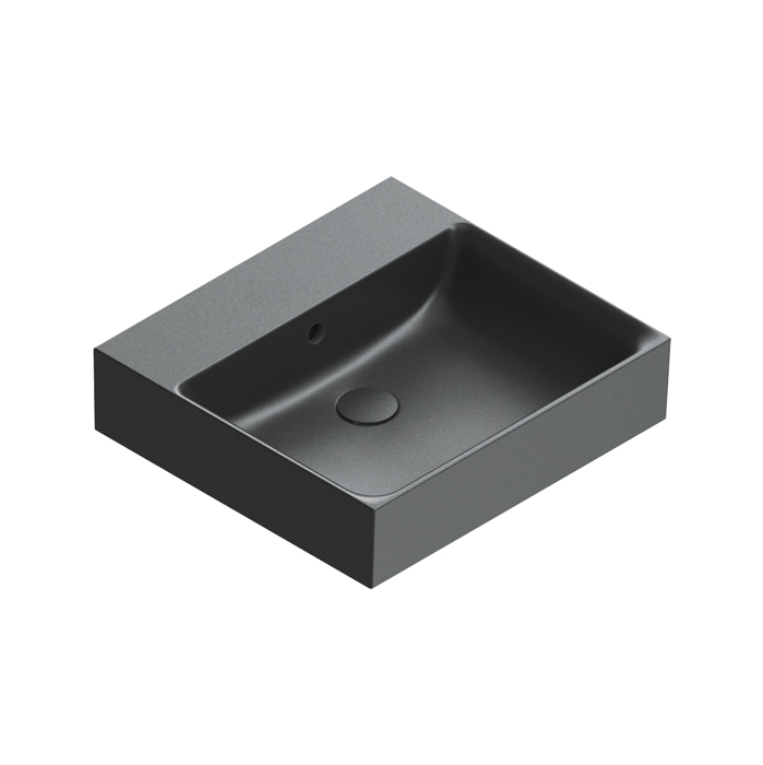 Catalano Premium Раковина 50x47см, без отв., цвет: черный матовый
