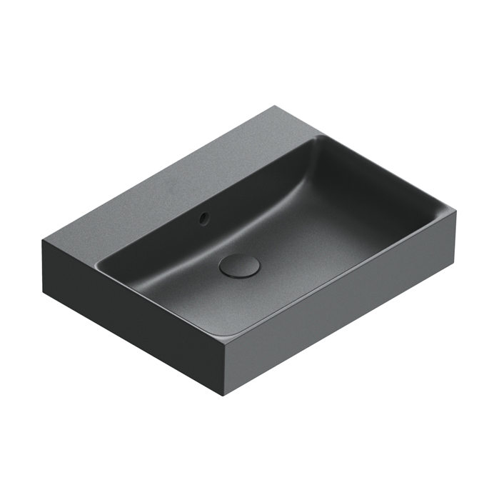 Catalano Premium Раковина 60x47см, без отв., цвет: черный матовый
