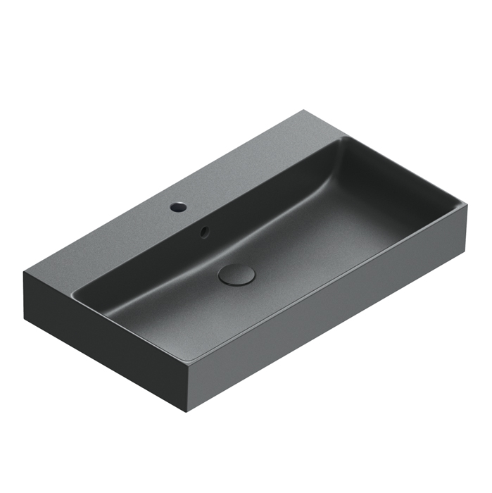 Catalano Premium Раковина 80x47см, с 1 отв., цвет: черный матовый