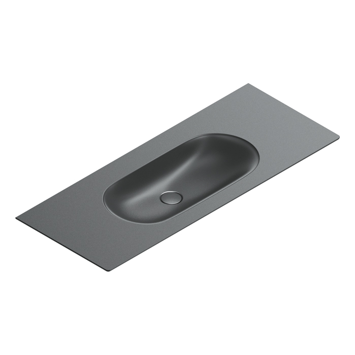 Catalano Sfera Раковина консоль 125x50см, без отв., цвет: черный матовый