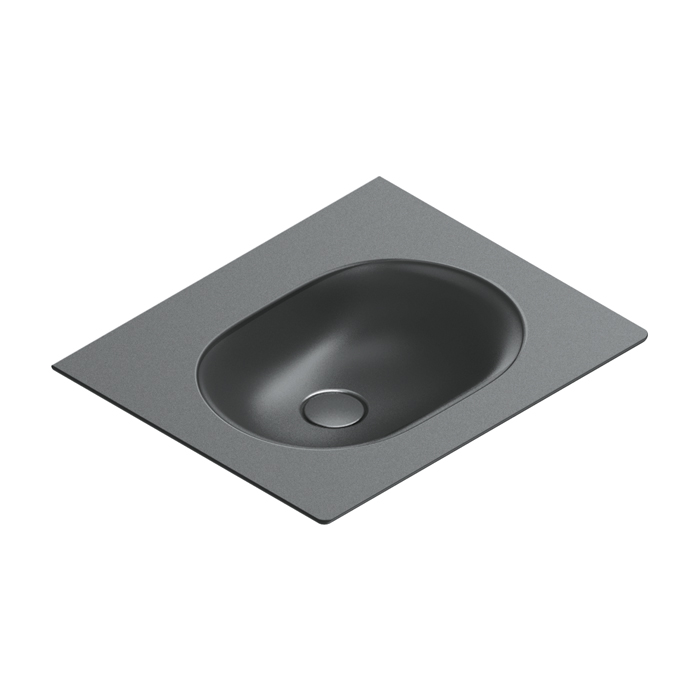 Catalano Sfera Раковина консоль 60x50см, без отв., цвет: черный матовый