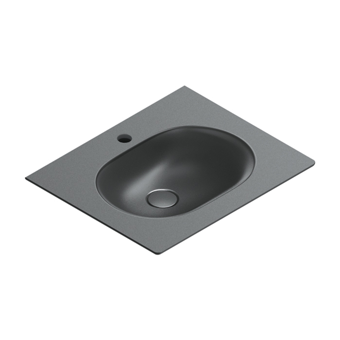 Catalano Sfera Раковина консоль 60x50см, с 1 отв., цвет: черный матовый