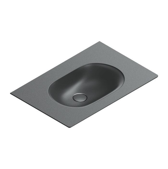 Catalano Sfera Раковина консоль 75x50см, без отв., цвет: черный матовый