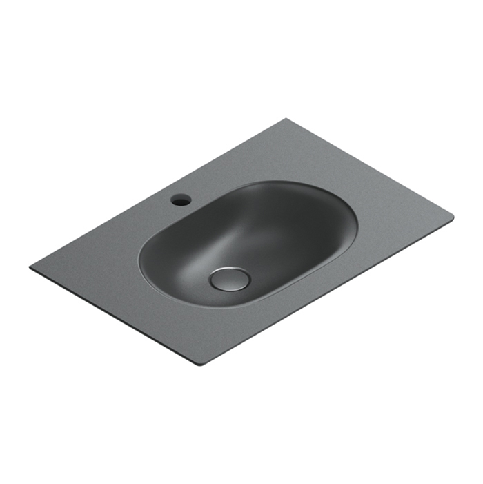Catalano Sfera Раковина консоль 75x50см, с 1 отв., цвет: черный матовый