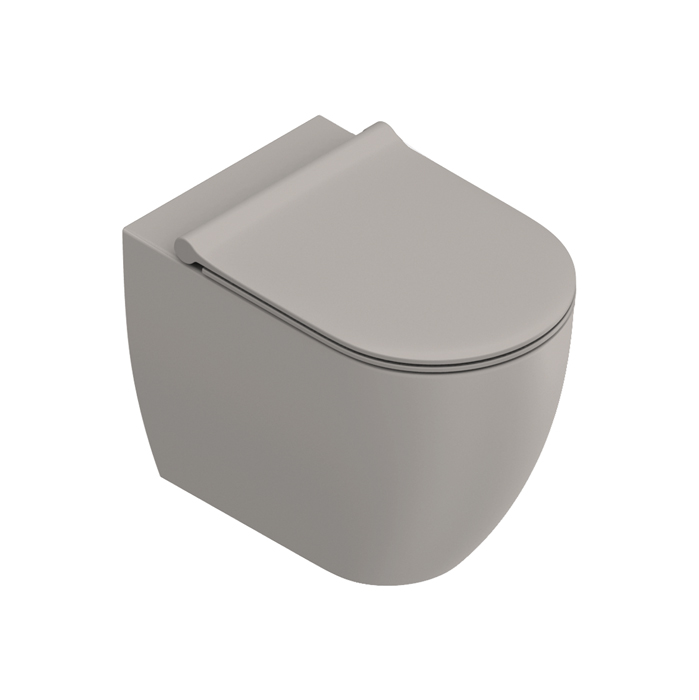 Catalano Sfera Унитаз напольный 54x35см, безободковый, смыв Tornado, покрытие Twinglaze+, цвет: Tortora Satinato